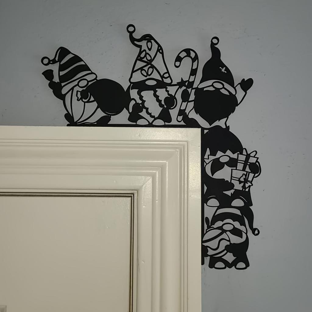 1pc Iron Home Decor Scene Decoration Craft Door Hanging Door Corner Gnome Elderly Door Corner Decoration