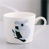 Japanese Minimalist Hand Drawn Animal Ceramic Mug 330ml Speckled Glaze Porcelain Coffee Milk Cup Microwave Safe Couple Breakfast