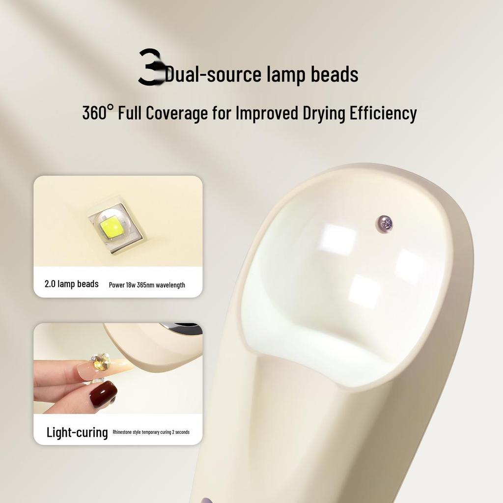 Miss Honey Portable Rechargeable Nail Lamp - Fast-Drying Handheld Phototherapy for Nail Art