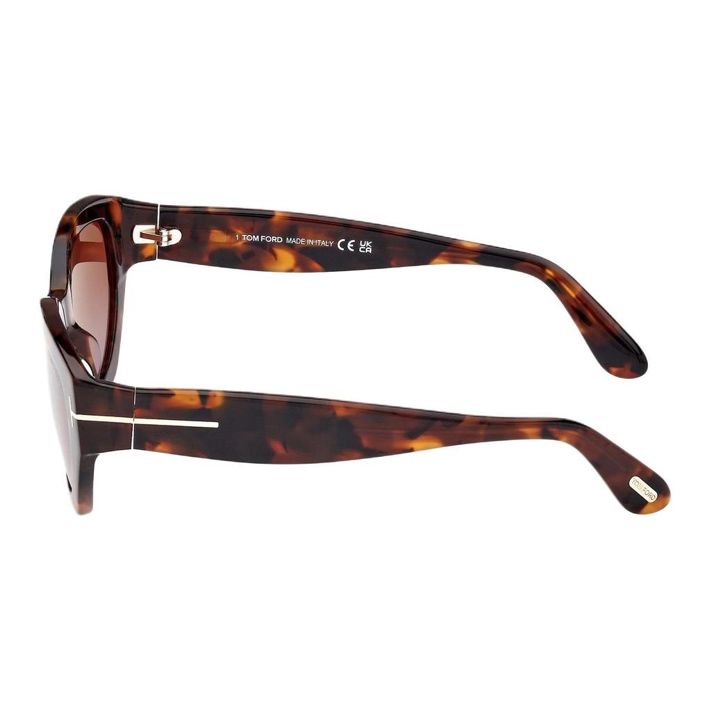 Occhiali da Sole TF Logo Design Forma Irregolare Stile Coppia Unisex Tartaruga FT1086_52F