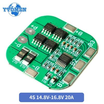 4S 20A Li-ion Lithium Battery Protection Board 18650 Li-ion BMS PCM Charging Module 14.8V 16.8V