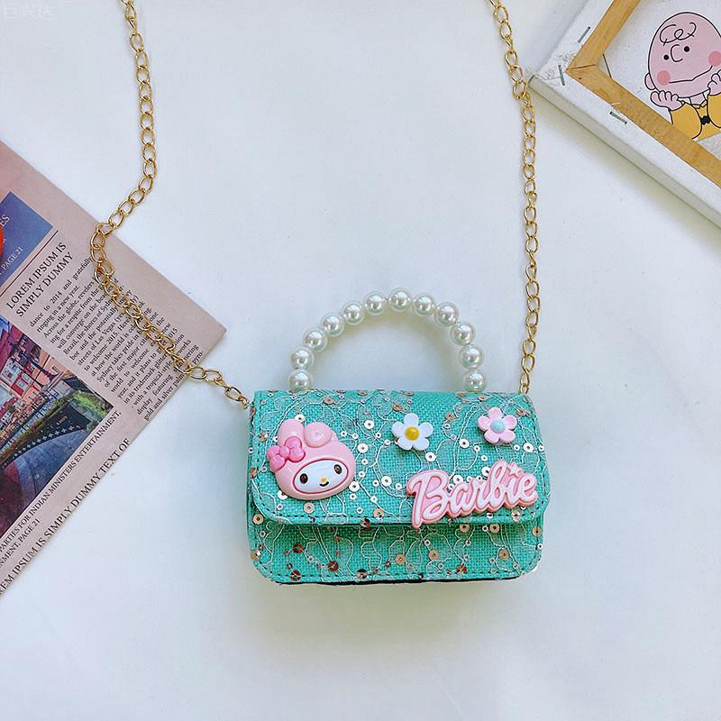 Charming Pearl Bag For Kids Fashionable Princess Style Shoulder Bag For Girls