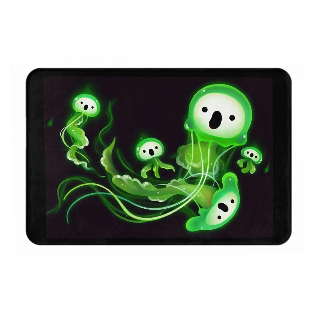 Ghost Jellyfish Non-slip Doormat Floor Mat Dust-proo Carpet Rug for Kitchen Entrance Home Bedroom Footpad Mats
