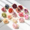 Große gerollte Kanten Rosenkopf Handgemacht DIY Künstliche Rosen Blumen Schößchen Hochzeitsblume Künstliche Requisiten Dekoration Kunstblumen