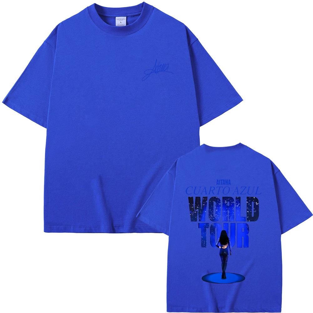 Singer Aitana Graphic T Shirt Fans Gift CUARTO AZUL World Tour 2026 Merch Tshirt Unisex Women Fashion Casual Oversized Tshirts