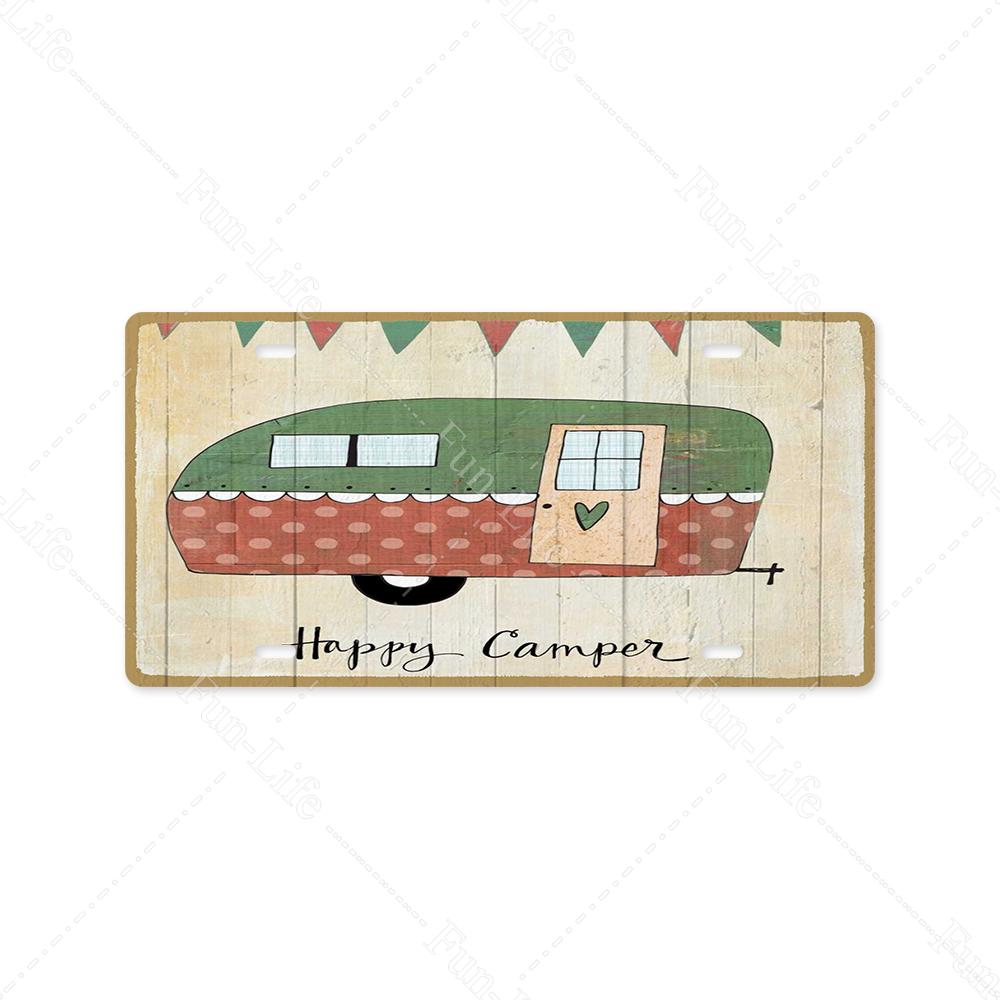 Camping Metal Sign Plate Plaque Vintage Tin Sign Decor for Camping/Cars/Tent/Cookout/Camping Supplies/Home Wall Decor
