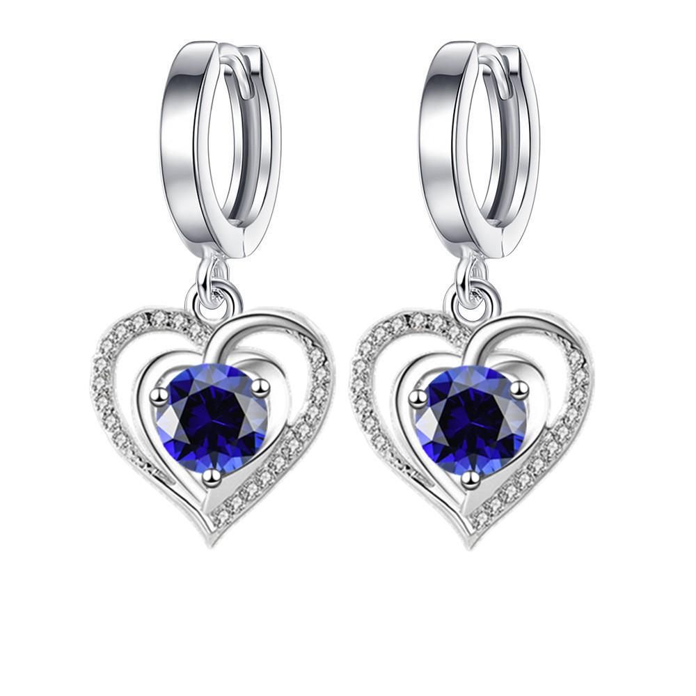 

Новые европейские и североамериканские серьги в форме сердца с бриллиантовой инкрустацией Cool Wind Advanced Sense Earrings EK-14