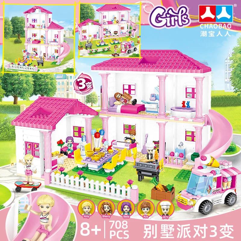 Anime Frozen Princess Ice Castle Set Building Blocks Model Brick Mini Figure Kid Girl Gifts Toy Garden Compatible With
