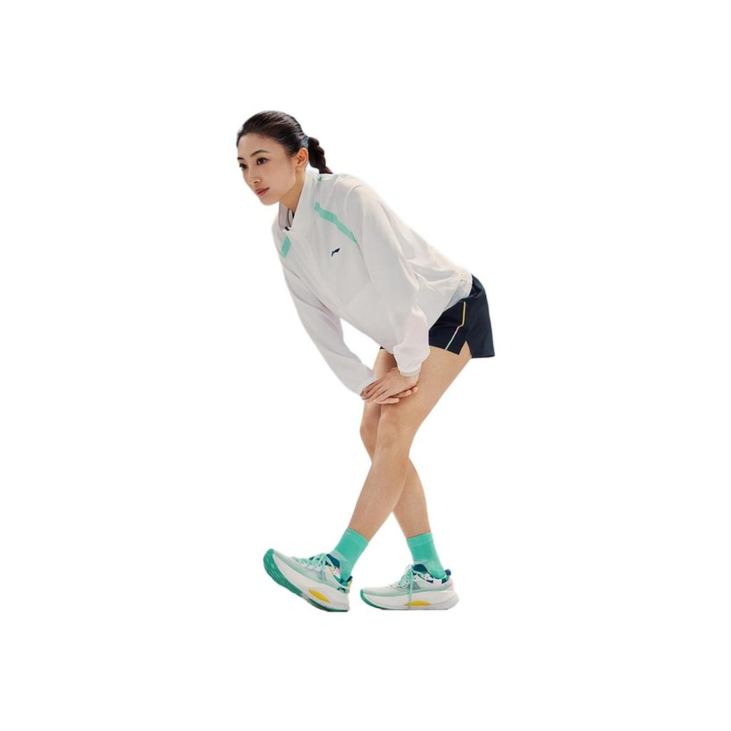 Li Ning Laufserie 2024 Victory Color Block Reißverschluss Stehkragen Bequem Atmungsaktiv Vielseitig Sportlicher Windbreaker Damen Oberbekleidung AFDUC02-2