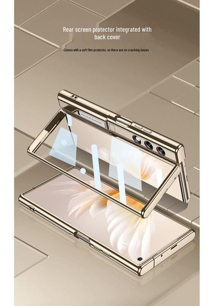 Honor V Purse Foldable Phone Case: Transparent TPU Silicone, Stand Feature, Anti-fall Protection.