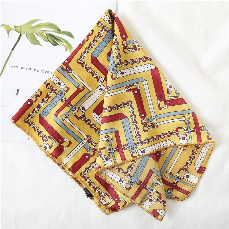 Small Silk Scarf Leopard Print Polka Dot Small Square Scarf Women'S Decorative Scarf Autumn And Winter Scarf Headscarf Headband Wrist Chic Wind