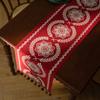 Polyester Colored Woven Jacquard Fringed Decorative Dining Table Cloth Coffee Table Tablecloth Retro Flower Table Flag