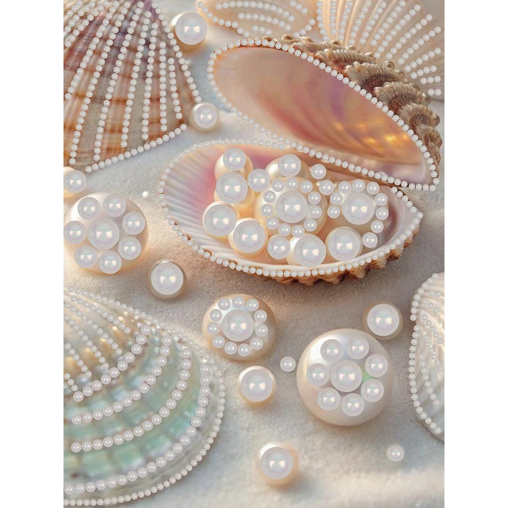 DIY Pearl Gem Paintings Picture Arts Craft for Adults/Beginners Gift Home Decor With Frame 30x40cm