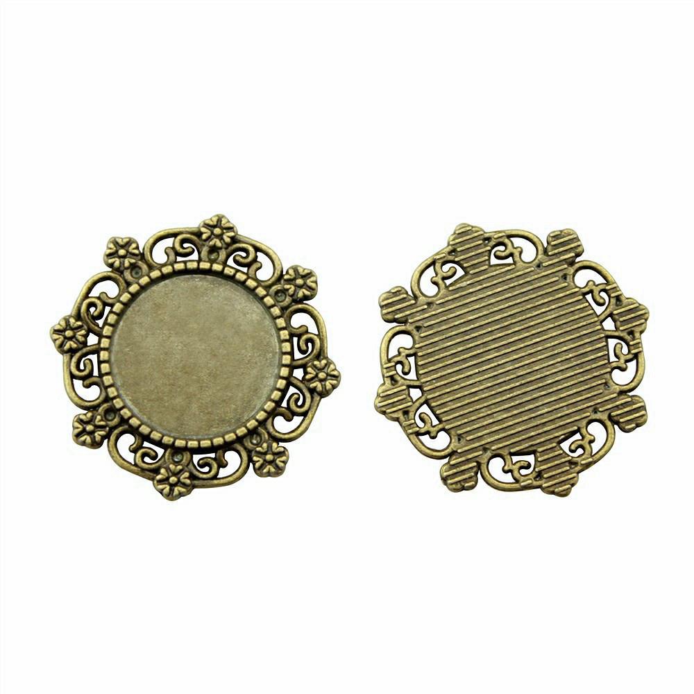 Accessories Parts Fit Round 16Mm Glass Cabochon Base Setting Tray Minimalist Jewelry Components QA017