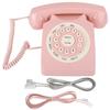 Landline Desk Telephone Vintage Telephone High Definition Call Quality Wired Telephone for Home  Pink