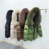 Goose down clothing popular winter new natural removable fox fur down jacket women's waist warm jacket