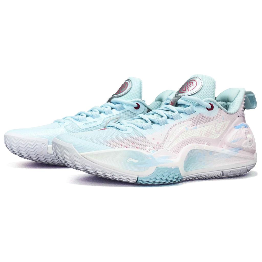 Li Ning Speed 9 Pink Memories Fabric Cushioning Slip Resistant Abrasion Resistant Low top Basketball Shoes Unisex ABPT001-6()