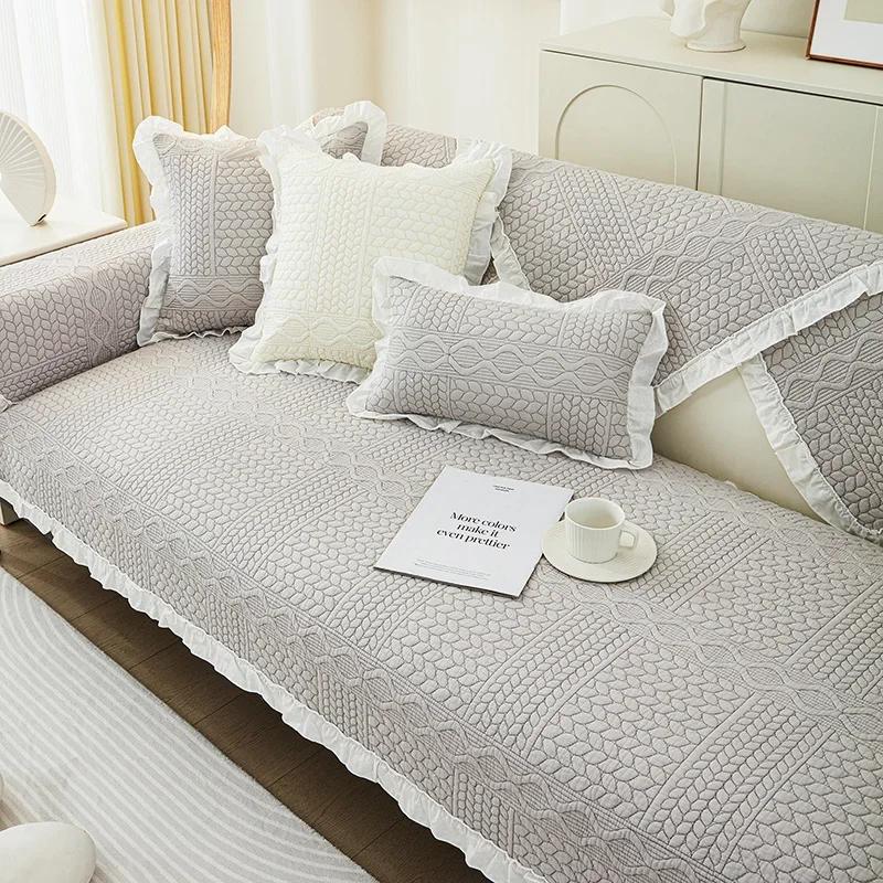 Thicken Cotton Sofa Covers for Living Room Pets Kid Mat Sofas Towel Anti-slip Couch Protector Slipcover Removable Sofa Blanket