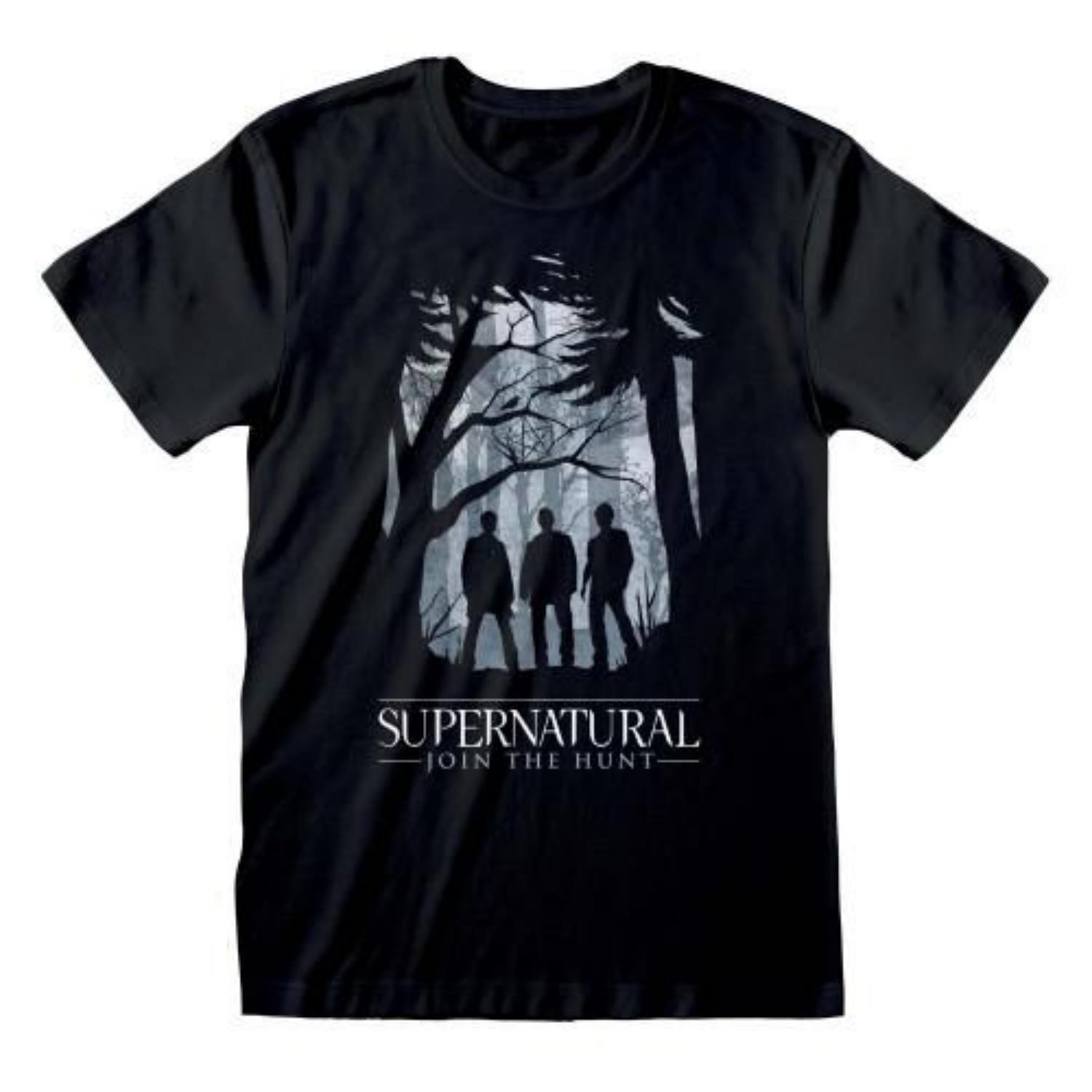 Supernatural Unisex Adult Silhouette T-Shirt S чёрный