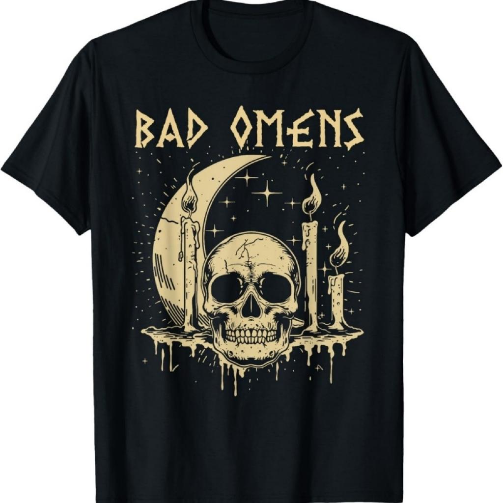 Retro Bad Music Rock 80er Design Arts Omens Personalisiertes Motten-T-Shirt