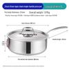 304 Stainless Steel Three-Ply Saucepan with Single Handle for Induction, Ideal for Baby Food, Noodles, and Household Cooking.