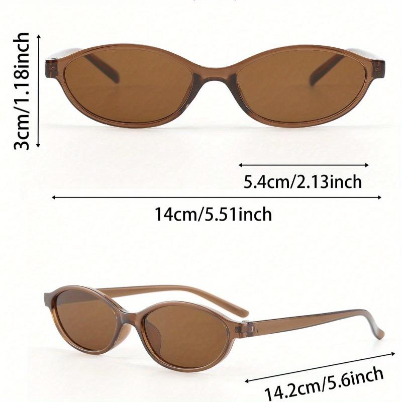 3pcs European and American Retro Oval Small Frame Women's Fashionable Sunglasses Personalized Trendy Glasses