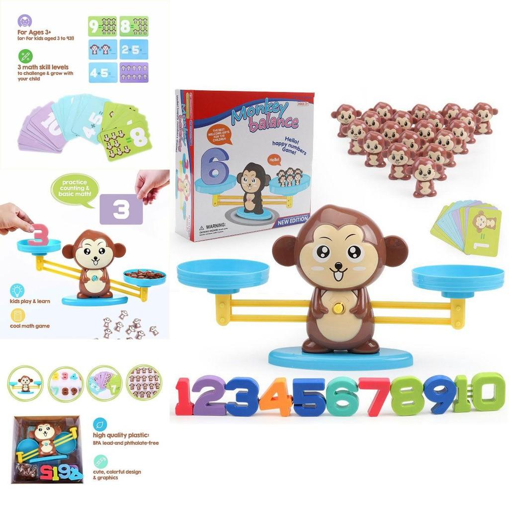 Jogo Divertido de Contagem Matemática Para Crianças Conjunto de Brinquedos Macaco Equilíbrio Para Pré-escolares