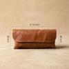 Scratch-Resistant Cow Leather Eyeglass Case,Sunglasses Protective Holder Portable Leather Pouch for Myopia Glasses & Sunglasses