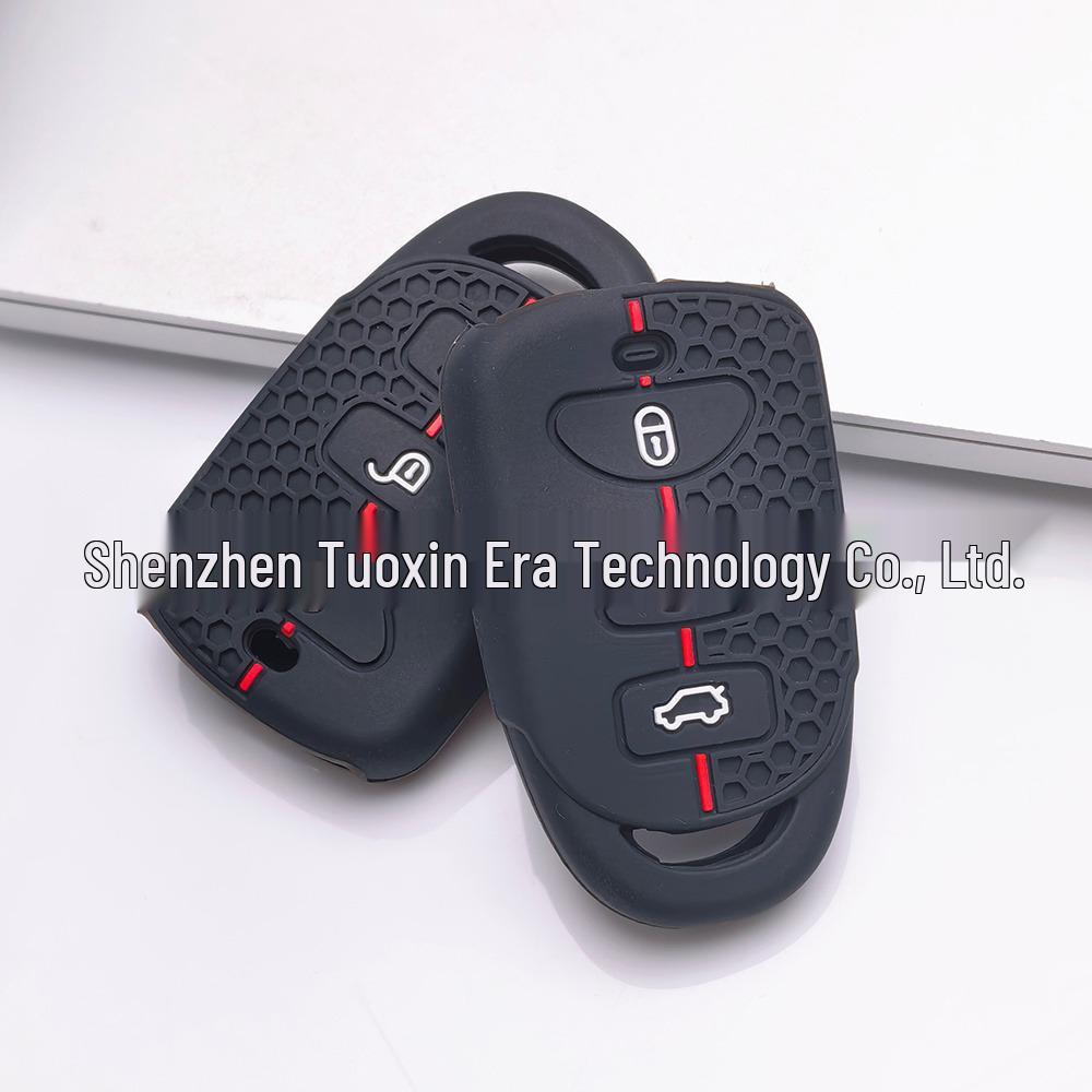 Kia Cerato/Hyundai Elantra Silicone Key Cover - 3-Button Honeycomb Texture