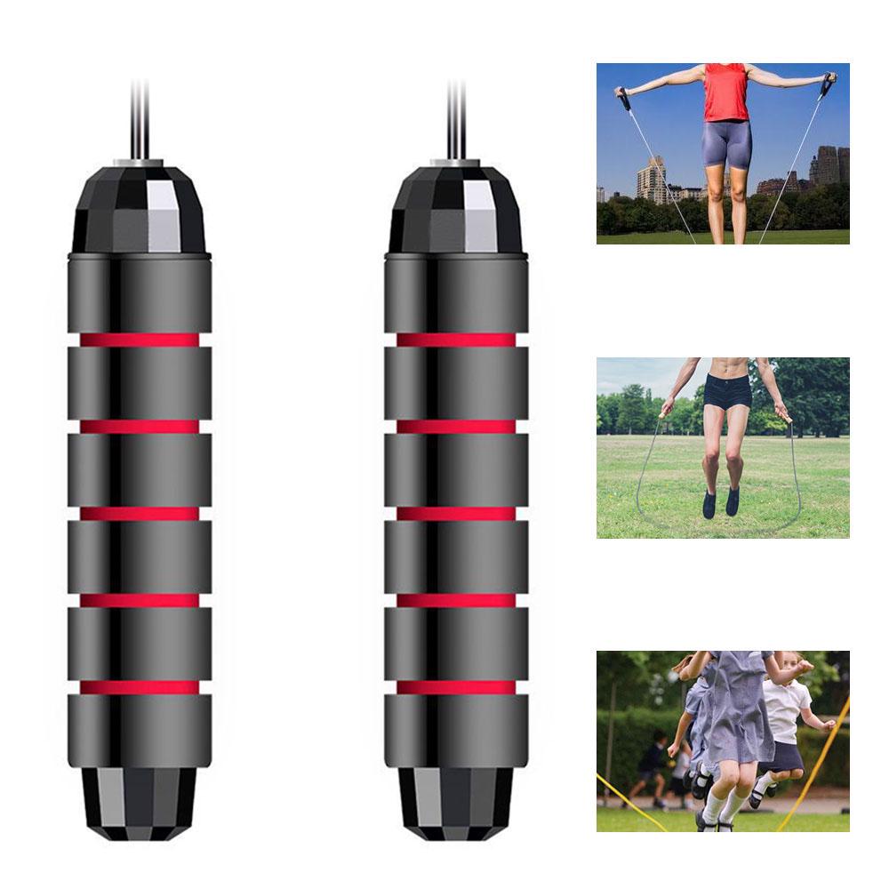 2 pezzi Corda per Saltare Fitness, Lunghezza Regolabile, Antigroviglio, Bodybuilding, Corda per Saltare per la Perdita di Peso, Corda per Saltare per Allenamento Professionale