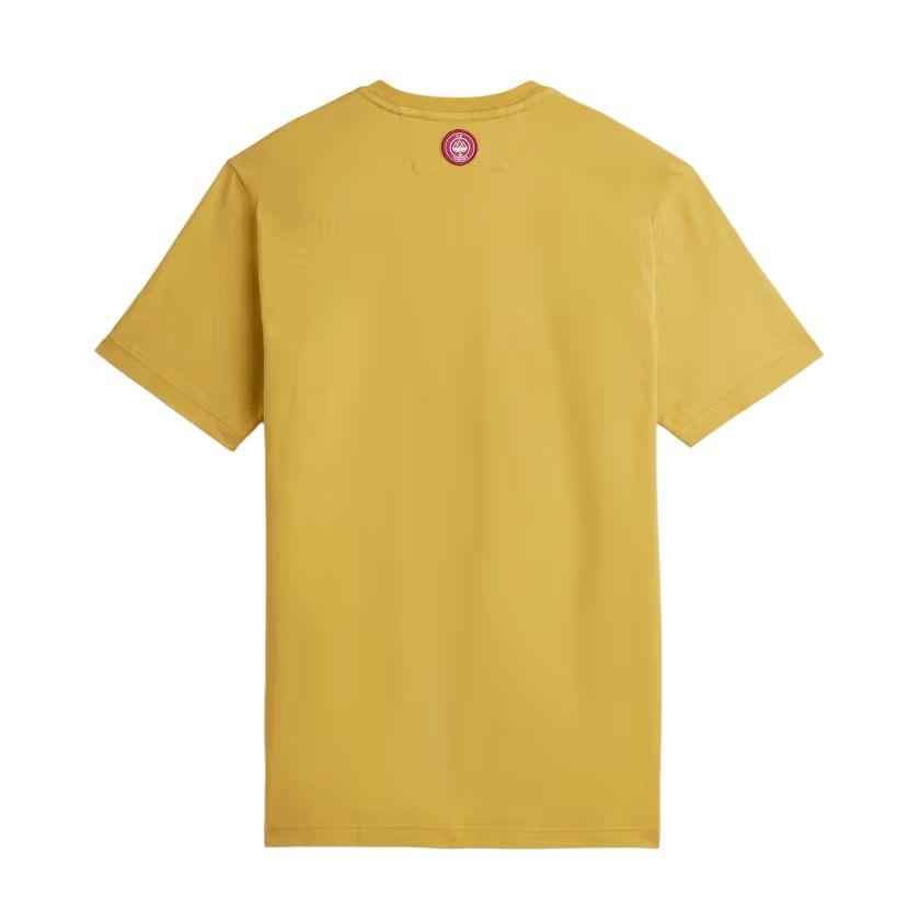 Adidas Originals X C.P. Company Collaboration FW24 Minimalist Comfortable Round Neck Vintage Short Sleeve T-Shirt Unisex Tops Brown Yellow JE8670