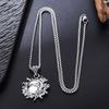 Sun and Moon Embrace Retro Trendy Jewelry Pendant Necklace