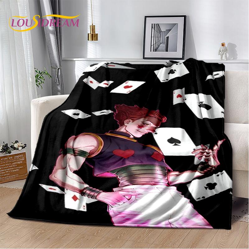 HxH Anime Hunter×Hunter Cartoon Soft Flannel Blanket for Beds Bedroom Sofa Picnic,Throw Blanket for Cover Outdoor Leisure Nap