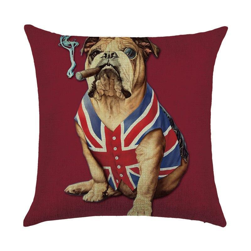 Kjøp Hongbo Home Decor Lovely Dog Printed Cushion Cover Linen