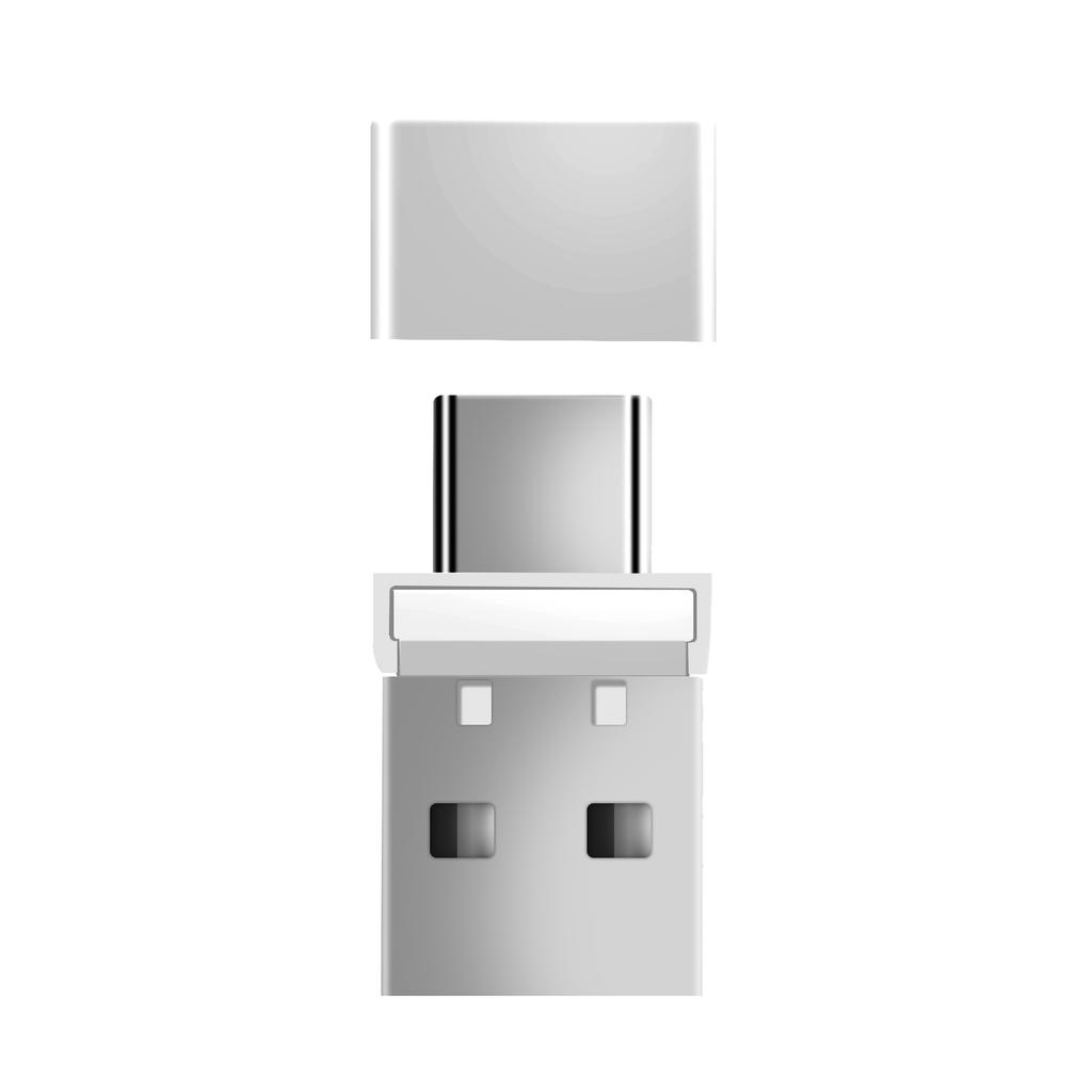 2 in 1 USB / Type-C Mouse Jiggler Portable Mini Mouse Mover, Driver-Free for Computers, Laptops