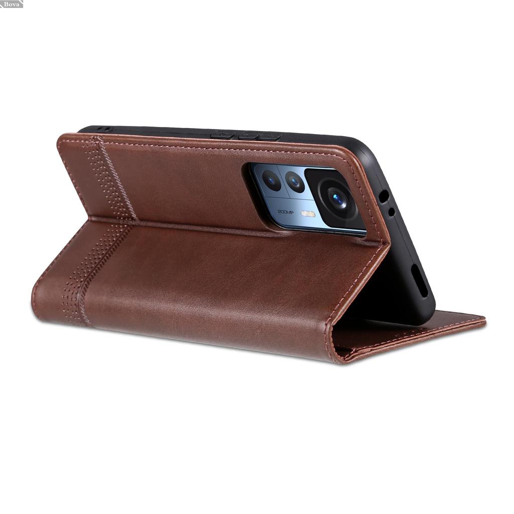 Deluxe Magnetic Adsorption Leather Fitted Case for Xiaomi 12T Pro / Xiaomi 12T Flip Cover Protective Case Capa Fundas Coque