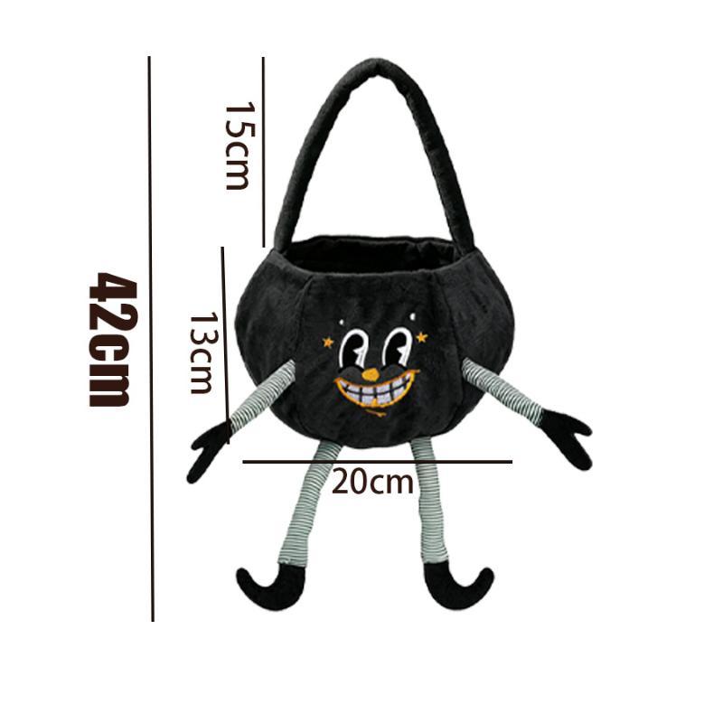 Halloween Bowknot Pumpkin Candy Bucket Waterproof Non-Toxic Trick Or Treat Storage Handbag for Toddlers Halloween Activities