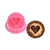 Retro Round Sandwich Cookie Mold Set Heart & Dot Edge Biscuit Cutters For Jam, Chocolate & Cheese Cookies Valentine'S Day