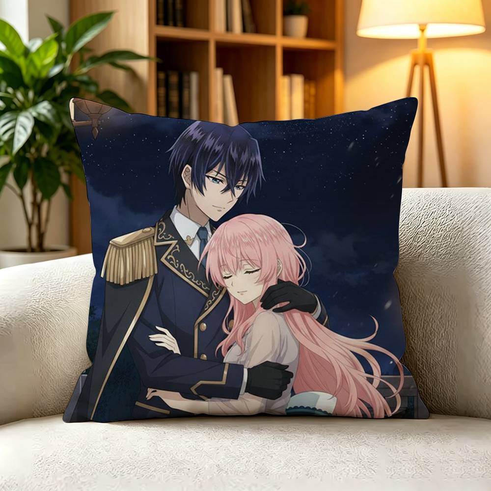 R-Romantic Fantasy 7th Time Loop Anime Square Double-Sided printed Pillow Case Bedroom Bedside Pillow Sofa Cushion Cover