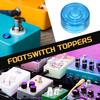 uxcell 10pcs Foot Switch Toppers Guitar Pedal Button Caps Plastic Foot Switch Top Covers Inch for Guitar Effect Pedal Buttons Blue 3/8