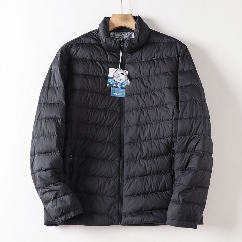 Men's and Women's Couple Style Winter Stand Collar Casual Warm Versatile Everyday White Duck Down Jacket