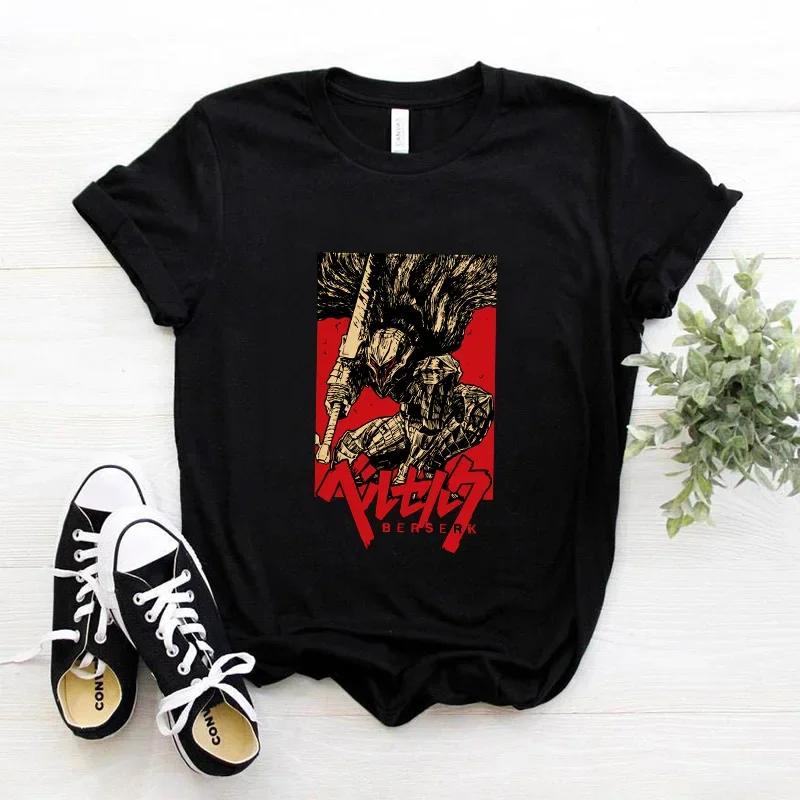 Anime Berserk Tričko Unisex Japonský Y2k Streetwear Manga Guts Vtipná Trička Dámský Top Kawaii Krátký Rukáv 90. léta