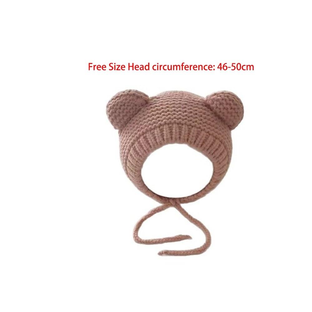 Warm Knitted Hat Windproof Beanie Hat New Ear Protection Hat  for 1-2Y