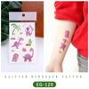 Ruikalong Glitter Animal Tattoo Stickers for Kids - Cartoon Dinosaurs, Water Transfer