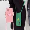 A 12 22 51 71 Crossbody Lanyard Love Heart Case für Samsung Galaxy A12 A22 4g 5g A51 A71 A31 M32 M33 M53 M23 Kordel Silikonhülle