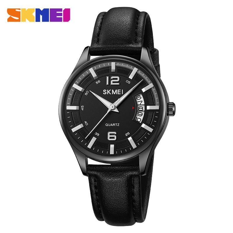 Round Large Dial Men's Watch with Calendar Stainless Steel Men's Watch Waterproof Casual Men's Quartz Watch