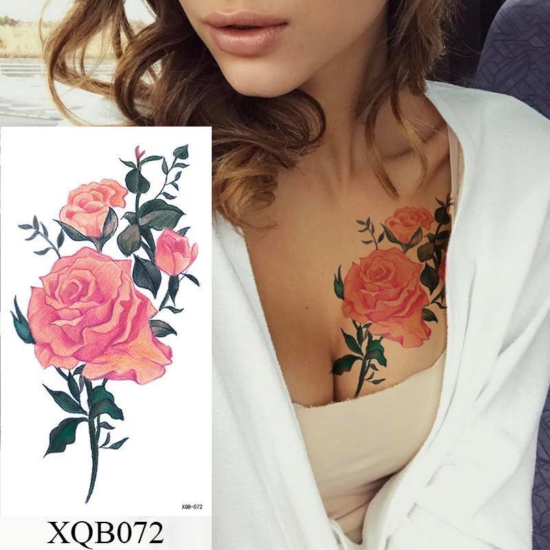 1 PC 210*114MM Waterproof Temporary Tattoo Sticker Spider Flash Tattoos Sanskrit Tiger Flower Body Art Arm Fake Tatoo For Women Men