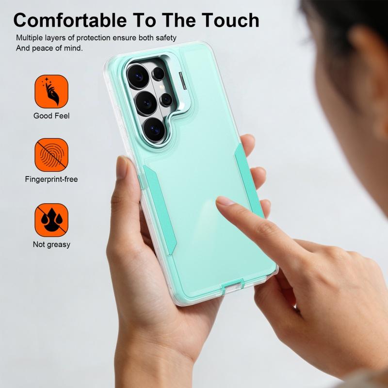 Luxury Candy 2IN1 Stand Clear Case For Samsung Galaxy S26 Ultra S25 S24 S23 S22 Plus Shockproof Metal Camera Bracket Armor Cover