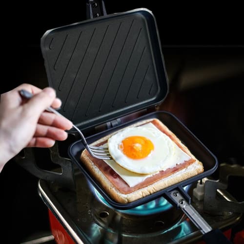 FUYUERO Fire-Powered Hot Sandwich Maker, Hot Sandwich Cooker, Hot Sandwich Toaster, Double-Sided Nonstick Frying Pan, Bread, Cheese, Pancakes, Breakfa