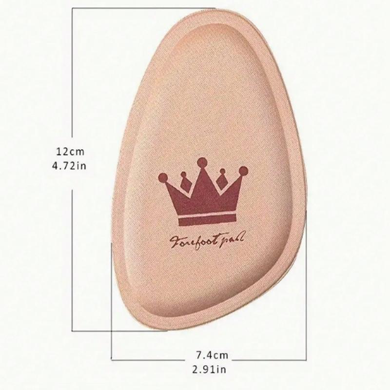 1pair Women's Half Size Shoe Inserts, Anti-Slip Breathable Sweat-Absorbing Foot Pads